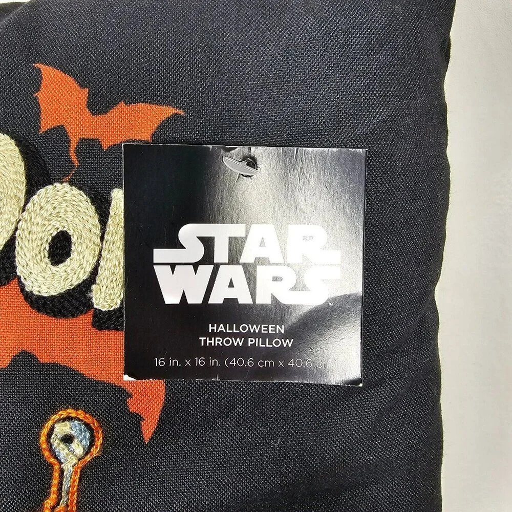 Star Wars Halloween Droids Embroidered Throw Pillow 16x16